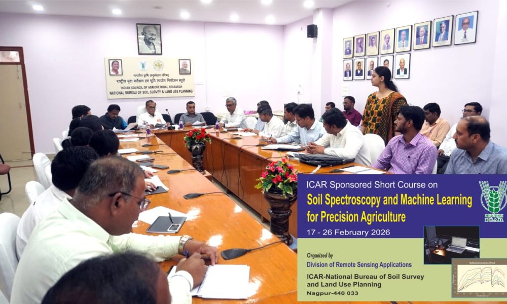 Inaugural session of ICAR sponsored short course on " Soil Spectroscopy and Machine Learning for Precision Agriculture" on 17 February 2026 at ICAR-NBSS&LUP, Nagpur.