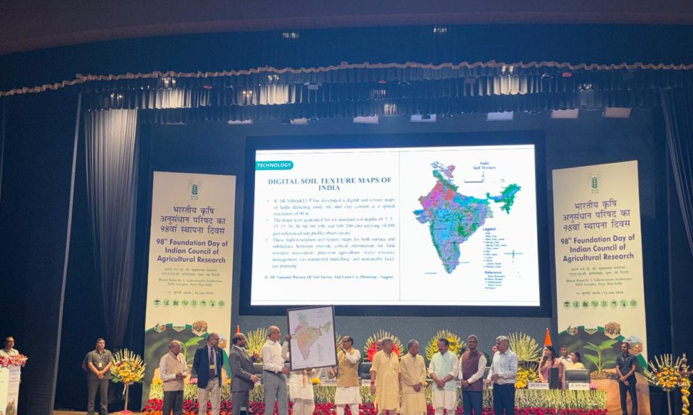 Release of "Digital Soil Texture Map Of India”, by Hon’ble Minister of Agriculture & Farmer's Welfare and Rural Development, Government of India, Shri Shivraj Singh Chouhan  durning 98th Foundation Day of ICAR on 16th July ,2026.