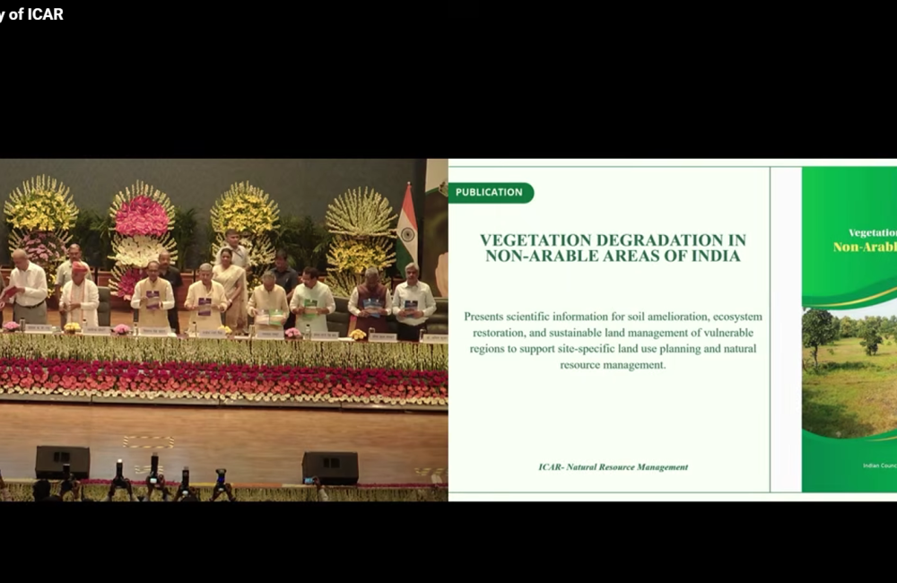 Release of publication “Vegetation Degradation in Non-Arable Areas of India of India”, by Hon’ble Minister of Agriculture & Farmer's and Rural Development Government of India, Shri Shivraj Singh Chouhan  durning 98th Foundation Day of ICAR on 16th July ,2026.